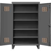 Armoire ext&eacute;rieure robuste, Acier, 4 Tablettes, 78" h x 60" la x 24" P, Gris Moffatt Supply & Specialties