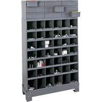 Modular Small Parts Storage Unit, Steel, 18 Drawers, 33-3/4" x 12-1/4" x 58-5/8", Grey Moffatt Supply & Specialties