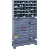 Unit&eacute; de stockage modulaire pour petites pi&egrave;ces, Acier, 48 tiroirs, 33-3/4" x 12-1/4" x 58-3/8", Gris Moffatt Supply & Specialties
