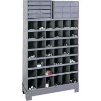 Modular Small Parts Storage Unit, Steel, 13 Drawers, 33-3/4" x 12-1/4" x 59", Grey Moffatt Supply & Specialties