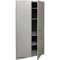 Storage Cabinet, Steel, 4 Shelves, 78" H x 36" W x 24" D, Grey Moffatt Supply & Specialties