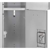 Lockers, 3 -tier, 12" x 18" x 86", Steel, Grey, Knocked Down Moffatt Supply & Specialties