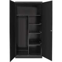 Armoire de rangement combin&eacute;e, 36" la x 18" p x 72" h, Noir Moffatt Supply & Specialties