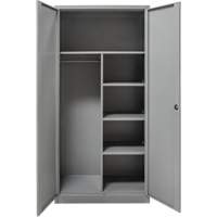 Combination Storage Cabinet, 36" W x 18" D x 72" H, Grey Moffatt Supply & Specialties
