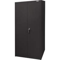 Storage Cabinet, Steel, 4 Shelves, 66" H x 30" W x 15" D, Black Moffatt Supply & Specialties