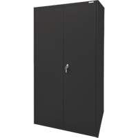 Storage Cabinet, Steel, 4 Shelves, 78" H x 36" W x 24" D, Black Moffatt Supply & Specialties