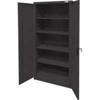 Storage Cabinet, Steel, 4 Shelves, 78" H x 36" W x 24" D, Black Moffatt Supply & Specialties