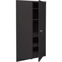 Storage Cabinet, Steel, 4 Shelves, 78" H x 36" W x 24" D, Black Moffatt Supply & Specialties