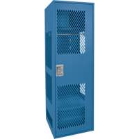 Gear Locker with Door, Steel, 24" W x 18" D x 72" H, Dark Blue Moffatt Supply & Specialties