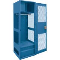 Gear Locker with Door, Steel, 24" W x 18" D x 72" H, Dark Blue Moffatt Supply & Specialties