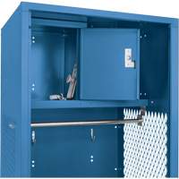 Gear Locker, Steel, 24" W x 18" D x 72" H, Dark Blue Moffatt Supply & Specialties