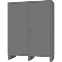 Armoire &agrave; portes encastr&eacute;es standards, Acier, 60" la x 24" p x 78" h, Gris Moffatt Supply & Specialties