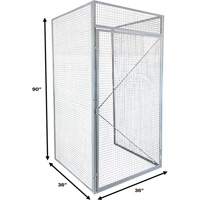 Casier pour entreposage en vrac, 36" x 36" x 90", Acier, Gris, D&eacute;mont&eacute;, Perfor&eacute; Moffatt Supply & Specialties