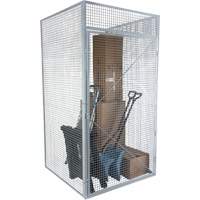 Casier pour entreposage en vrac, 48" x 48" x 90", Acier, Gris, D&eacute;mont&eacute;, Perfor&eacute; Moffatt Supply & Specialties