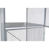 Casier pour entreposage en vrac, 2 niveaux, 48" x 48" x 90", Acier, Gris, D&eacute;mont&eacute;, Perfor&eacute; Moffatt Supply & Specialties