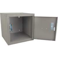 Casier cubique empilable, 12" x 12" x 12", Acier, Gris, D&eacute;mont&eacute; Moffatt Supply & Specialties