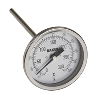 Bi-Metal Thermometers, Contact, Analogue, 50-550°F (0-260°C) Moffatt Supply & Specialties