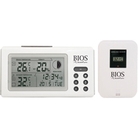 Thermom&egrave;tres int&eacute;rieurs/ext&eacute;rieurs avec horloge, Contact, Num&eacute;rique, 32 &agrave; 122°F (0 to 50°C) Moffatt Supply & Specialties
