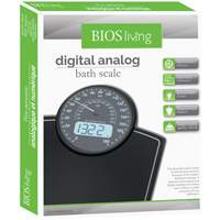 Digital Analog Scale, 396 lbs. Cap., 100 g / 0.2 lbs. Graduations Moffatt Supply & Specialties