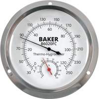 Dial Thermo-Hygrometer, 0% - 100% RH, 30 - 250°F (0 - 120°C) Moffatt Supply & Specialties