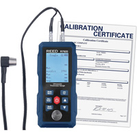 Thickness Gauge with Calibration Certificate, Digital Display, Ultrasound, 0.04" - 11.8" (1 mm - 300 mm) Range Moffatt Supply & Specialties