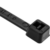 PA66 Cable Ties, 8" Long, 50 lbs. Tensile Strength, Black Moffatt Supply & Specialties