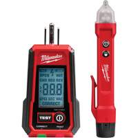 Voltage Detector with LED & GFCI Receptacle Tester Kit, 50 V - 1000 V, Display & Sound Alert Moffatt Supply & Specialties