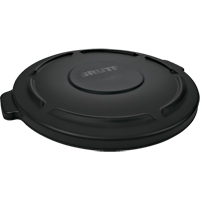 Brute&reg; 44-Gallon Lids, Flat Lid, Plastic/Polyethylene, Fits Container Size: 24" Dia. Moffatt Supply & Specialties
