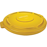 Couvercles ronds Brute, Couvercle plat, Plastique/Poly&eacute;thyl&egrave;ne, Convient aux contenants 22" dia. Moffatt Supply & Specialties