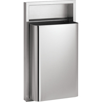 Waste Receptacles, Stainless Steel, 12 US gal. Moffatt Supply & Specialties