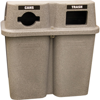 Recycling Containers Bullseye, Curbside, Plastic, 2 x 22 US gal. Moffatt Supply & Specialties