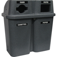Recycling Containers Bullseye, Curbside, Plastic, 2 x 22 US gal. Moffatt Supply & Specialties