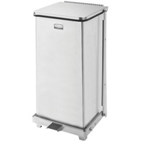 Defenders&reg; Square Step Can with Liner, Stainless Steel, 6.5 US gal. Capacity Moffatt Supply & Specialties