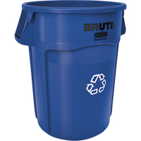 Contenants ronds pour le recyclage BRUTE, Vrac, Plastique, 44 gal. US Moffatt Supply & Specialties