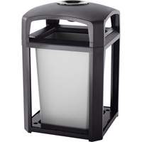 Cendrier et corbeille pour d&eacute;chets de s&eacute;rie Landmark, Plastique, Capacit&eacute; 35 gal. US, Hauteur 40" Moffatt Supply & Specialties