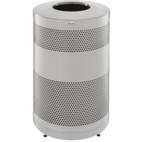 Classics Open Top Decorative Waste Bin, Stainless Steel, 51 US gal. Capacity Moffatt Supply & Specialties