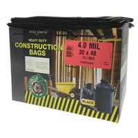 Sacs pour d&eacute;chets pour entrepreneurs, Fort, 30" la x 48" lo, 4 mils, Noir, Capacit&eacute; 124,91 L (33 gal.) Moffatt Supply & Specialties