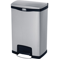 Slim Jim&reg; Waste Container, Stainless Steel, 13 US gal. Capacity Moffatt Supply & Specialties
