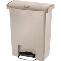Slim Jim&reg; Waste Container, Resin, 8 US gal. Capacity Moffatt Supply & Specialties