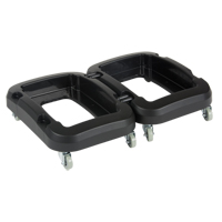 Recycling & Waste Receptacle Dolly, Polypropylene, Black, Fits: 17-1/4" x 12-1/2" Moffatt Supply & Specialties