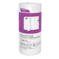 Pro Select Kitchen Towel Roll, 2 Ply, 250 Sheets/Roll, 8" W, 11" L Moffatt Supply & Specialties