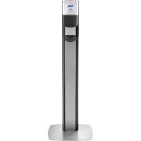 Messenger ES8 Silver Panel Floor Stand with Dispenser Moffatt Supply & Specialties