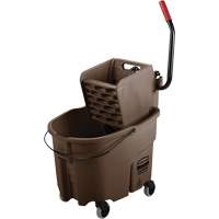 WaveBrake&reg; Mop Bucket & Wringer Combo Pack, Side Press, 8.75 US Gal.(35 Quart), Brown Moffatt Supply & Specialties