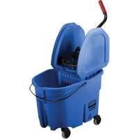 Ensemble de seau pour vadrouille et essoreuse WaveBrake, Pression vers le bas, 8,75 gal. US (35 pintes), Bleu Moffatt Supply & Specialties