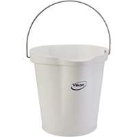 Seau hygi&eacute;nique pour service alimentaire, Blanc, 3 gal. US Moffatt Supply & Specialties