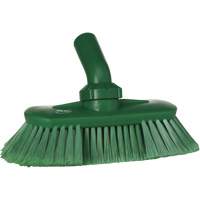 Angle-Adjustable Water-Fed Washing Brush, Soft Bristles, 9-1/4" Long, Green Moffatt Supply & Specialties
