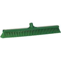 Small Particle Push Broom Head, Fine Bristles, 24", Polyester, Green Moffatt Supply & Specialties