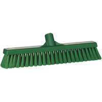 Small Particle Push Broom Head, Fine Bristles, 16-1/2", Polyester, Green Moffatt Supply & Specialties