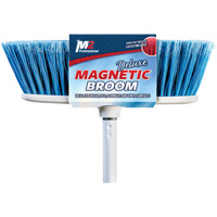 Flat Magnetic Indoor Broom with Handle, 48" Long Moffatt Supply & Specialties