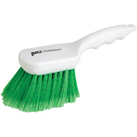 Short Handle Detail Brush, 9" L, Synthetic Bristles, Green Moffatt Supply & Specialties